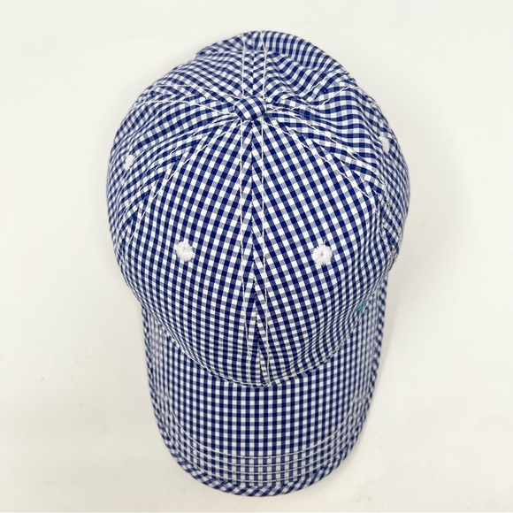 NWT Original Penguin Blue and White Gingham Baseball Hat Athleisure Adjustable - Picture 3 of 10